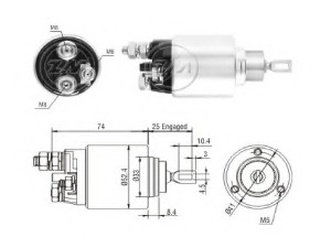 ZM2381 (ZM) Втягивающее реле стартераFiat Ducato 06-14 Peugeot Boxer 06-14 Citroen Jumper 06-14