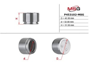 P453102-MSG (MSG) Поршень тормозного суппортаToyota Land Cruiser Prado 120 03-09 Mitsubishi Pajero IV 07-21 Lexus GX 02-09