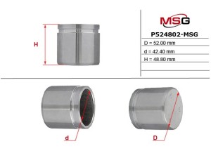 P524802-MSG (MSG) Поршень гальмівного супорту