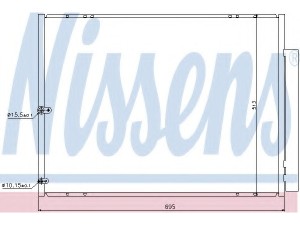 940297 (NISSENS) Радиатор кондиционераLexus RX 03-09