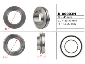 K-00003M (EMMETEC) Поршень штока рулевой рейки 25,50/45,00/16,30Mercedes-Benz CLK W209 02-10 Mercedes-Benz E-Class W211 02-09 Mercedes-Benz C-Class W203 00-07