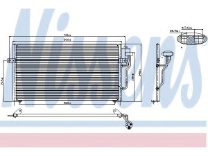 94433 (NISSENS) Радіатор кондиціонераMitsubishi Carisma 95-04 Mitsubishi Space Star 98-12