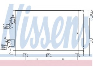 94767 (NISSENS) Радиатор кондиционераOpel Astra H 04-14 Opel Zafira B 05-12