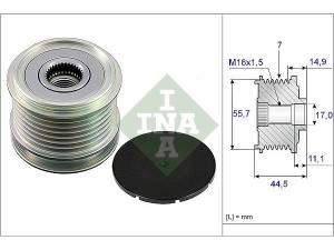 535004210 (INA) Шків демпферний генератораMercedes-Benz CLC 08-11 Mercedes-Benz SLK R171 04-11 Mercedes-Benz Sprinter 906 06-18