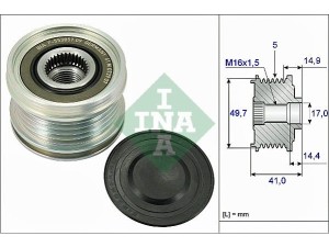 535010110 (INA) Шків демпферний генератораMercedes-Benz B-Class W245 05-11 Mitsubishi Colt 02-12 Smart ForFour 04-06