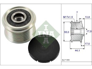 535016710 (INA) Шків демпферний генератораSubaru Impreza 07-11 Subaru Forester 13-18 Subaru Outback 09-14