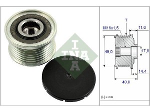 535025410 (INA) Шкив демпферный генератораBMW X5 E70 07-13