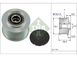 535021410 (INA) Шкив демпферный генератораHonda Accord CP/CS USA 07-13 Honda Accord CU/CW 08-15 Honda CR-V 07-12