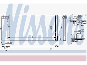 940765 (NISSENS) Радіатор кондиціонераFord Focus III Electric 11-18 Ford C-MAX 10-19 Ford Focus III 11-18
