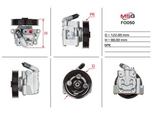 FO050 (MSG) Насос ГПКFord Mondeo IV 07-15 Ford Galaxy 06-15 Volvo V70 07-16