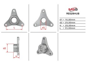 RE029HUB (ZF) Ступица насоса ГУРRenault Master II 97-10 Nissan Interstar 01-10 Opel Vivaro 01-14