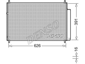 DCN50041 (DENSO) Радіатор кондиціонераToyota Avensis 09-18 Toyota Corolla 13-18 Toyota Corolla 07-13