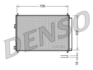 DCN50030 (DENSO) Радиатор кондиционера 2.4MPI 16V, 2.2TDI 16V, 2.0MPI 16VToyota RAV4 05-13