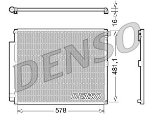 DCN50017 (DENSO) Радіатор кондиціонераToyota Land Cruiser Prado 120 03-09