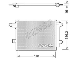 DCN02005 (DENSO) Радиатор кондиционера 1.6MPI 8V, 1.8MPI Turbo, 1.9TDI 8V, 2.5TDI 24V, 2.0MPI 20V, 2.4MPI 30V, 3.0MPI 30VAudi A6 97-04 Audi A4 00-06 Audi A4 04-08