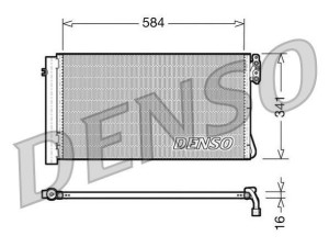 DCN05012 (DENSO) Радіатор кондиціонераBMW X1 E84 09-15 BMW 1 E81-88 04-11 BMW X3 F25 10-17