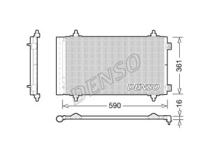 DCN21018 (DENSO) Радіатор кондиціонераFiat Scudo 07-16 Peugeot Expert 07-16 Citroen Jumpy 07-16