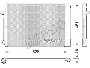 DCN05013 (DENSO) Радіатор кондиціонераBMW X6 E71 08-14 BMW X5 F15 13-18 BMW X5 E70 07-13