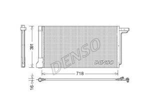 DCN10028 (DENSO) Радіатор кондиціонераFord C-MAX 10-19 Ford Focus III 11-18