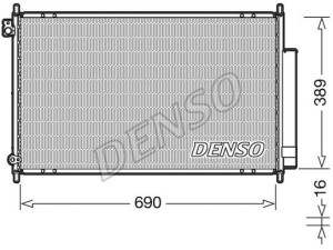 DCN40016 (DENSO) Радиатор кондиционераHonda Accord CL/CM 03-08