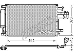 DCN41007 (DENSO) Радиатор кондиционераHyundai Tucson 04-09 Kia Sportage 04-10