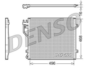 DCN06010 (DENSO) Радиатор кондиционераJeep Cherokee 01-07 Jeep Liberty 07-12 Jeep Cherokee 07-12