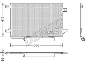 DCN17004 (DENSO) Радіатор кондиціонераMercedes-Benz A-Class W169 04-12 Mercedes-Benz B-Class W245 05-11