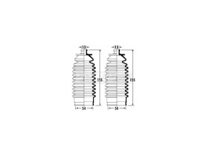 JA201DUSTER (MSG) Пильовик рульової рейкиJaguar XJ 97-03