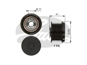 OAP7078 (GATES) Шків демпферний генератораToyota Land Cruiser Prado 150 09- Toyota Camry 06-11 Lexus RX 09-15