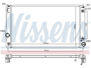 646843 (NISSENS) Радіатор основнийToyota RAV4 05-13