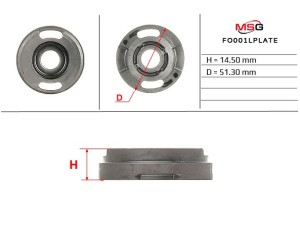 FO001LPLATE (MSG) Плита насоса нижняя ГУРFord Fiesta 02-09 Mazda 2 03-07 Dodge Ram 01-08