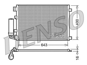 DCN46002 (DENSO) Радиатор кондиционера 1.6MPI 16V, 2.0MPI 16V