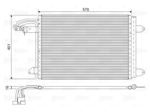 817777 (VALEO) Радіатор кондиціонераVW Caddy III 04-15 Audi A3 03-12 Skoda Octavia A5 04-13