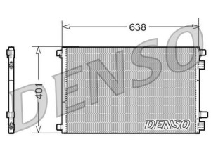 DCN23012 (DENSO) Радіатор кондиціонераRenault Scenic II 03-09 Renault Megane II 03-09 Renault Scenic III 09-16