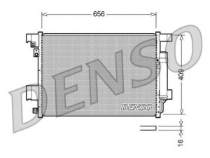 DCN21001 (DENSO) Радіатор кондиціонераPeugeot 4007 07-12 Mitsubishi Lancer X 07- Citroen C4 AirCross 12-17