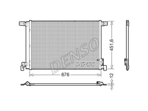 DCN02008 (DENSO) Радиатор кондиционераVW Touareg 18- Audi A8 17- Audi Q7 15-