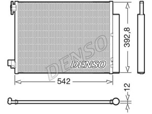 DCN37004 (DENSO) Радіатор кондиціонераRenault Clio IV 12-19 Renault Captur 13-20 Dacia Duster 10-17