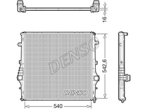 DRM01008 (DENSO) Радіатор основнийAlfa Romeo Stelvio 17- Alfa Romeo Giulietta 10-20 Alfa Romeo Giulia 16-