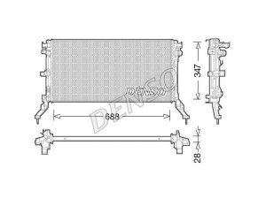 DRM23039 (DENSO) Радіатор основнийRenault Laguna III 07-15