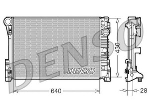 DRM17110 (DENSO) Радіатор основнийMercedes-Benz E-Class W212 09-16 Mercedes-Benz E-Class W207 09-16 Mercedes-Benz C-Class W204 07-14