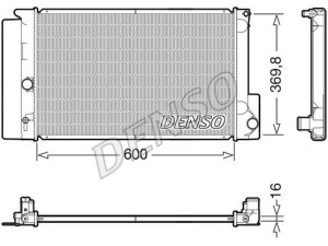 DRM50126 (DENSO) Радіатор основнийToyota Corolla 13-18 Toyota Avensis 09-18 Toyota Corolla 07-13