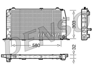 DRM02010 (DENSO) Радіатор основнийAudi 80 91-95 Audi 80 78-86 Audi 100 82-91