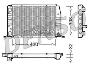 DRM02012 (DENSO) Радіатор основнийAudi 80 78-86