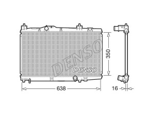 DRM50105 (DENSO) Радіатор основнийToyota Yaris 00-05 Toyota Yaris 05-12