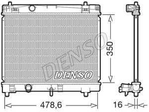 DRM50103 (DENSO) Радіатор основнийToyota Yaris 11-18 Toyota Yaris 00-05 Toyota Yaris 05-12