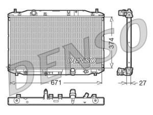 DRM40006 (DENSO) Радіатор основнийHonda Civic 5D 05-12