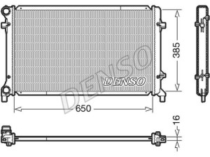 DRM02014 (DENSO) Радіатор основнийVW Golf VI 09-14 Audi A3 03-12 Skoda Octavia A5 04-13