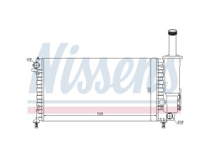 61881 (NISSENS) Радиатор основнойFiat Punto 00-03 Fiat Punto 03-10