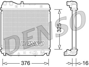 DRM40026 (DENSO) Радіатор основнийHonda Jazz 01-08