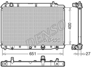 DRM40036 (DENSO) Радиатор основнойHonda FR-V 04-09 Honda CR-V 01-07